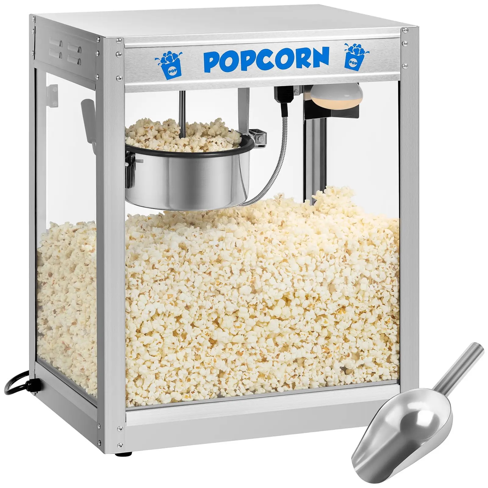 Popcorn-kone - ruostumaton teräs