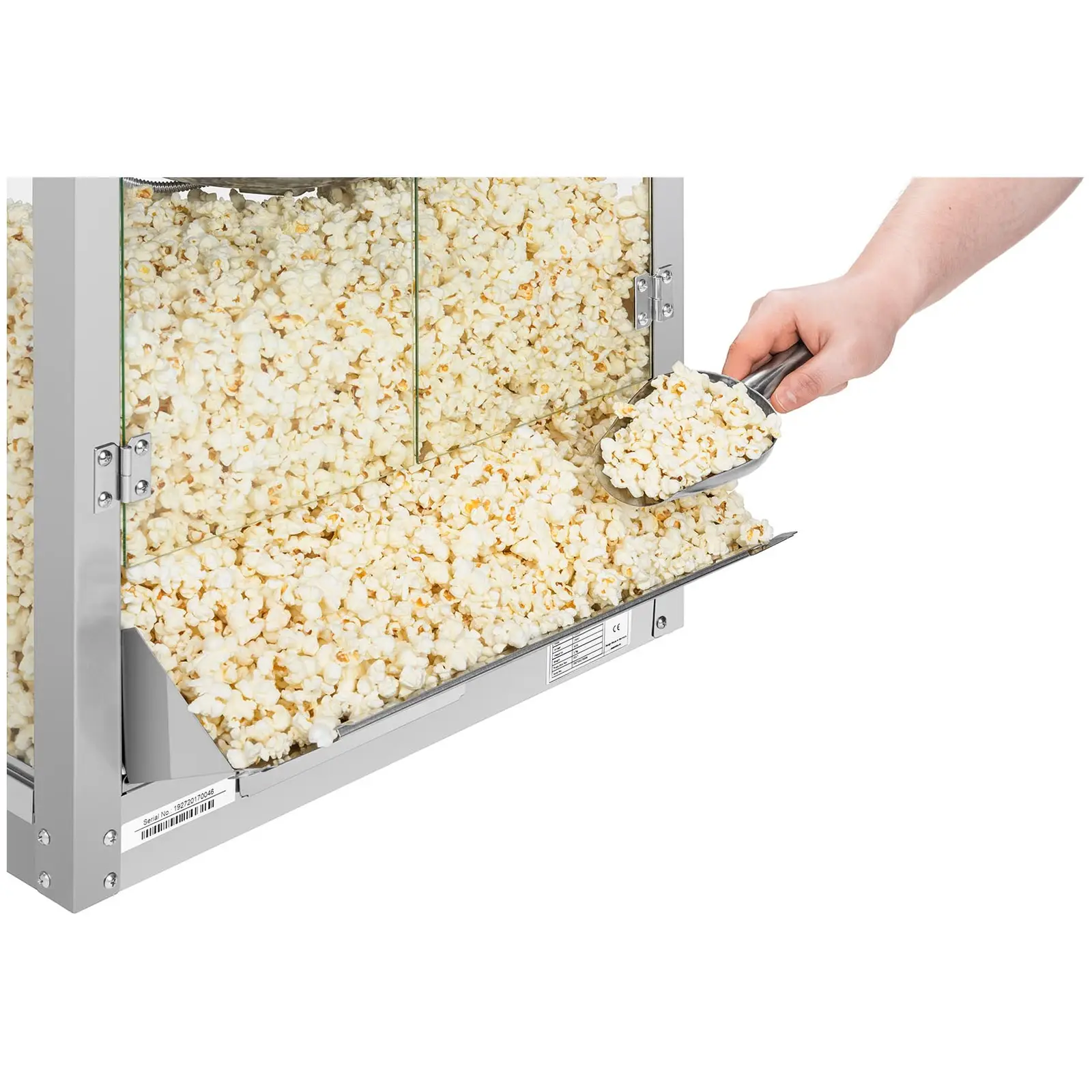 Popcorn-kone - ruostumaton teräs