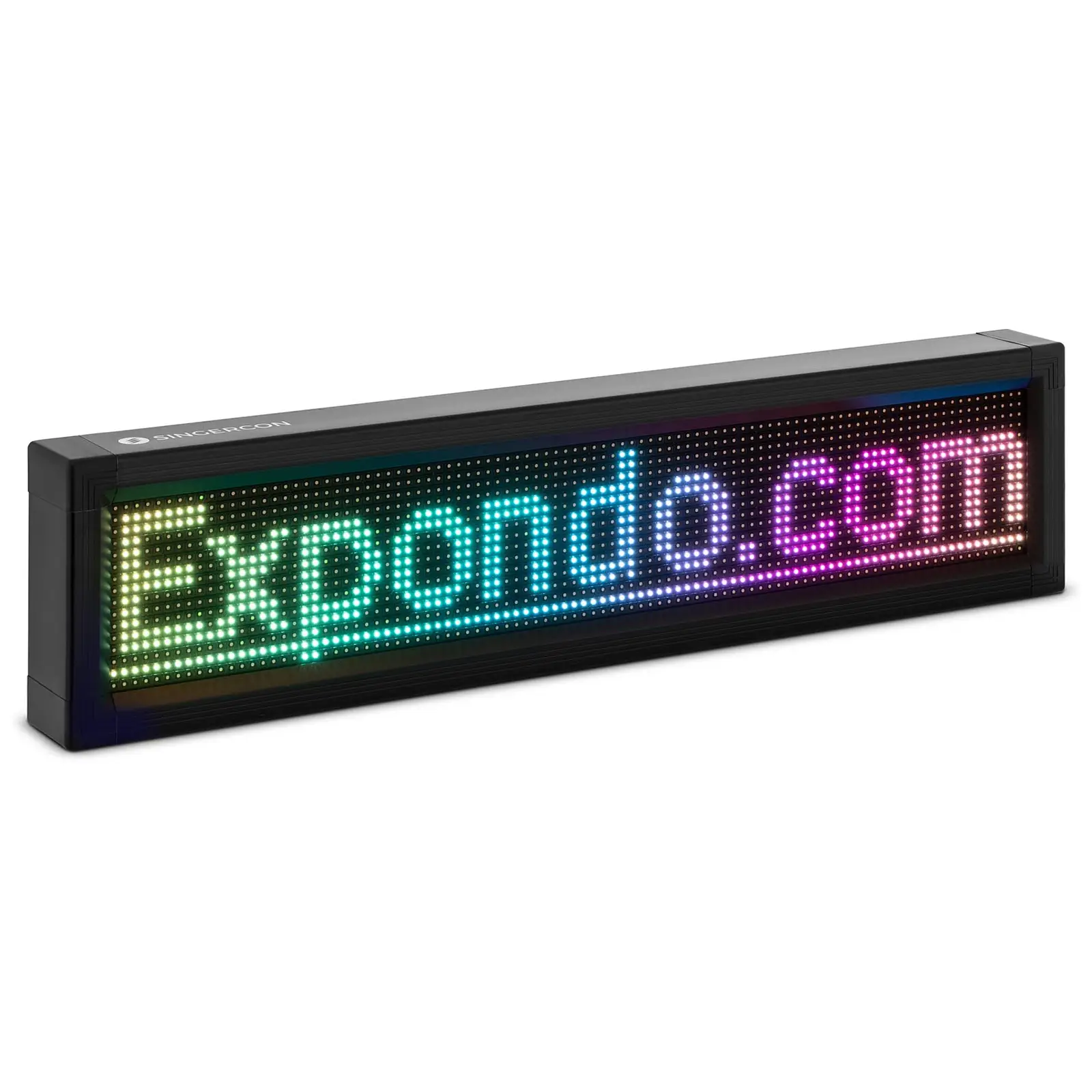 LED-mainostaulu - 96 x 16 värillinen LED -valo - 67 x 19 cm - iOS- & Android-ohjelmoitavissa