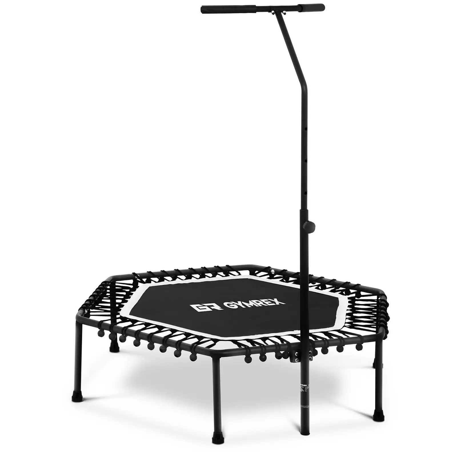 Fitness-trampoliini - tukikahvalla - valkoinen