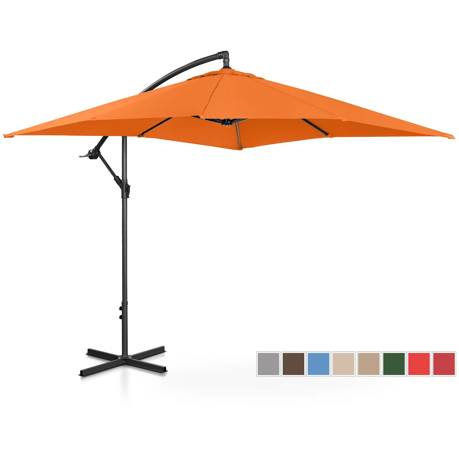 Aurinkovarjo - oranssi - suorakulmainen - 250 x 250 cm - kallistettava