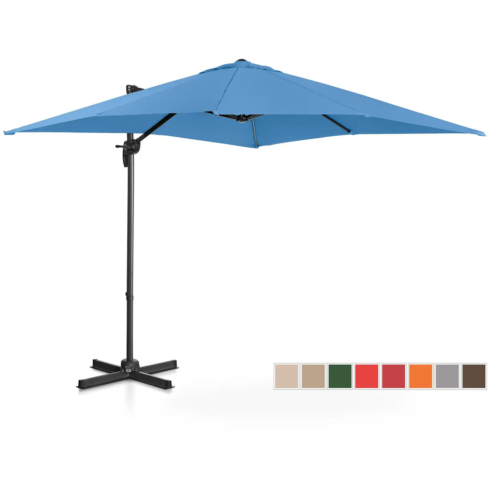 Aurinkovarjo - riippuva - sininen - neliö - 250 x 250 cm - kääntyvä