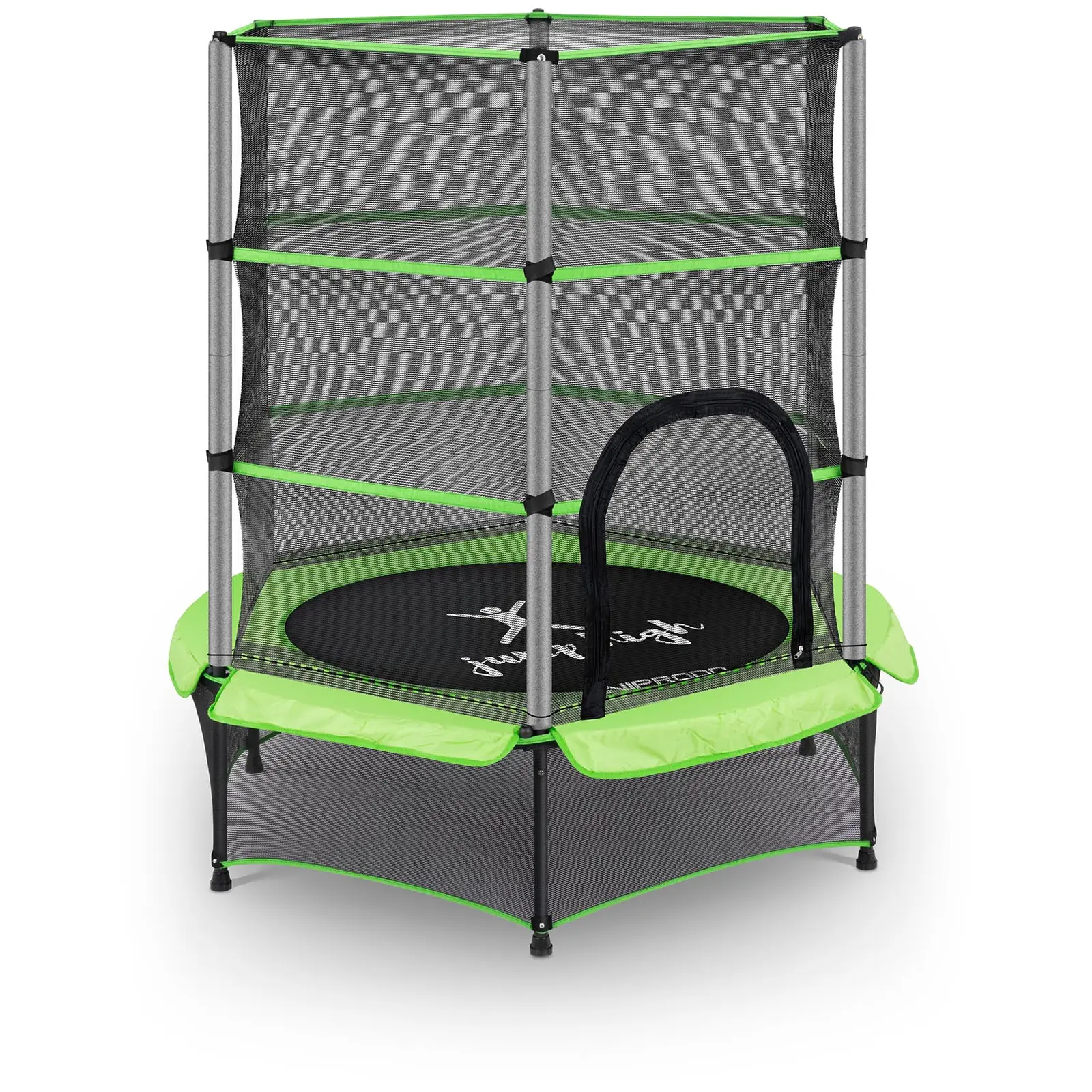 Lasten trampoliini - turvaverkolla - 140 cm - 50 kg - vihreä