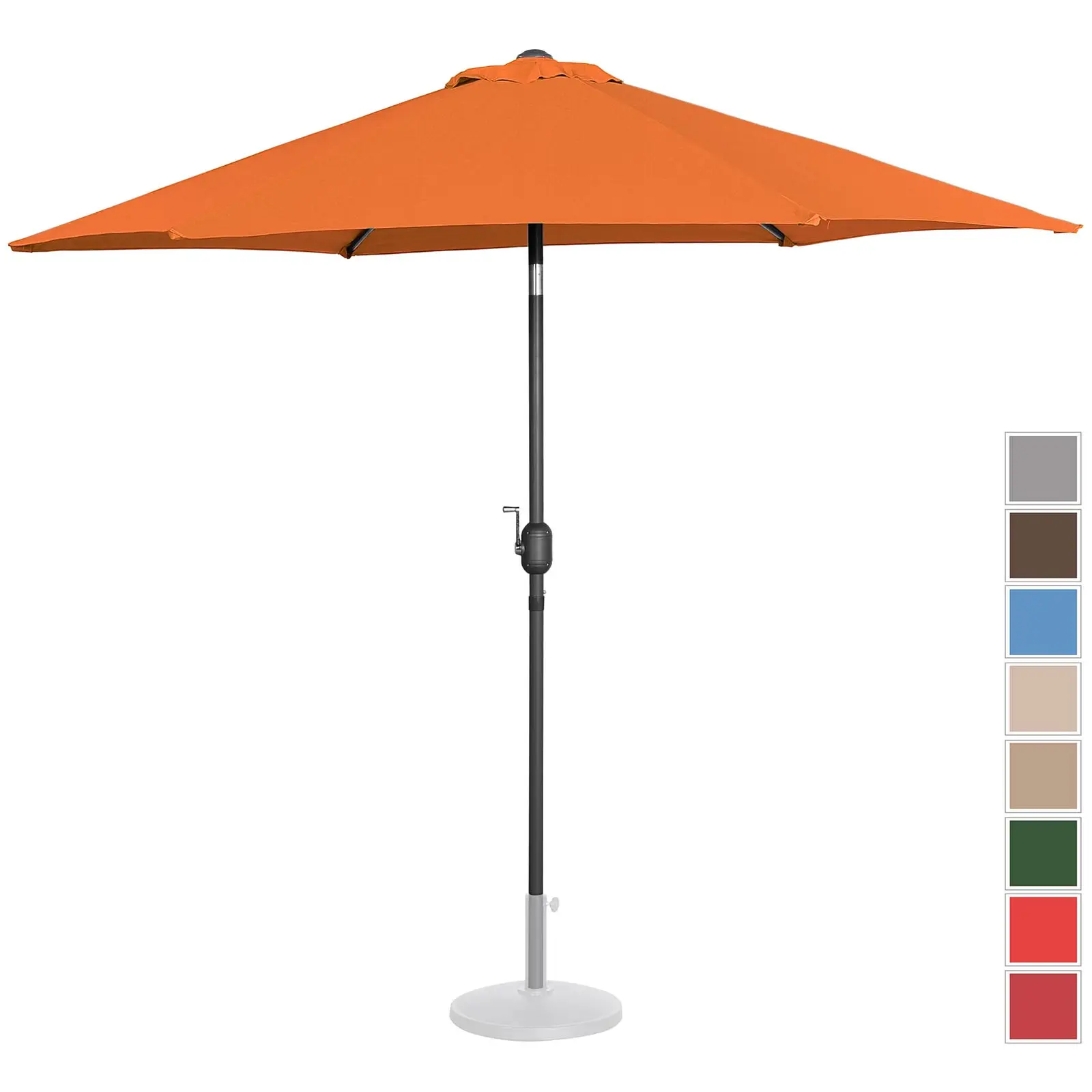 Aurinkovarjo suuri - oranssi - kuusikulmainen - Ø 270 cm - kallistettava