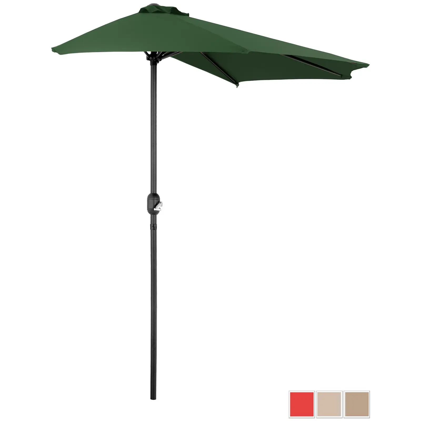 Aurinkovarjo puolikas - vihreä - viisikulmainen - 270 x 135 cm