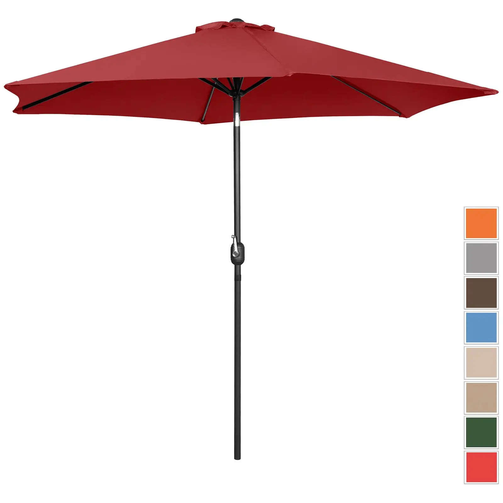 Aurinkovarjo suuri - viininpunainen - kuusikulmainen - Ø 300 cm - kallistettava