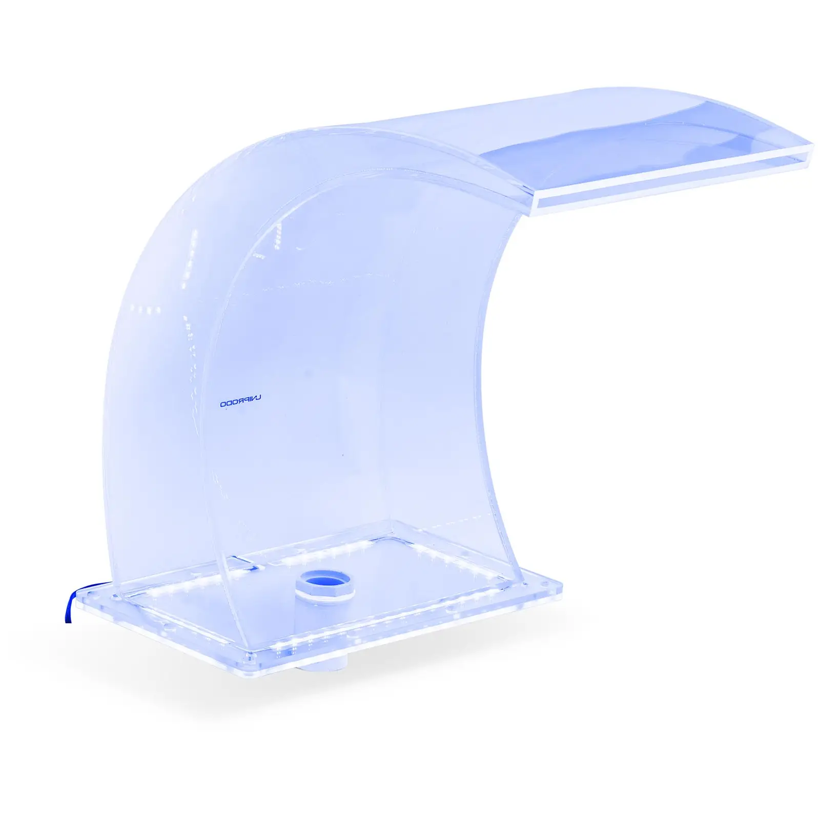 Vesiputoussuihku - 33 cm - LED-valaistus - sininen / valkoinen